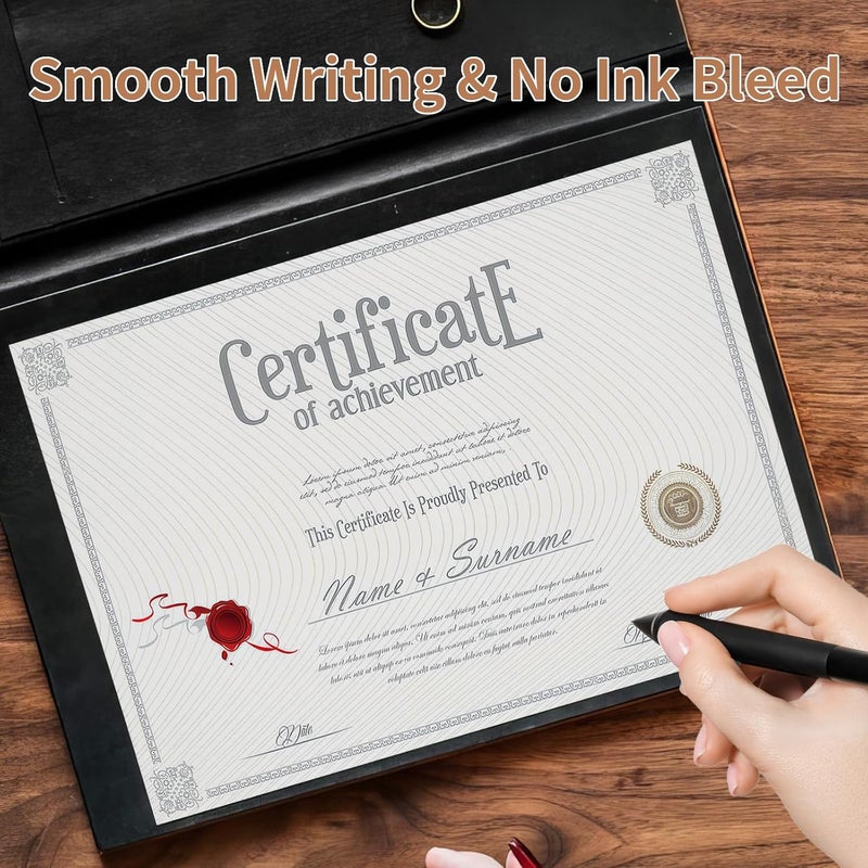 Hoiny 70 Sheet Certificate Paper 8.5 x 11 Letter Size, 100 GSM Thick Double-Sided, Stationery Parchment Printing Paper for Diploma, Award, Resume, Printer Friendly for Laser, Inkjet (Light gray) - Image 4